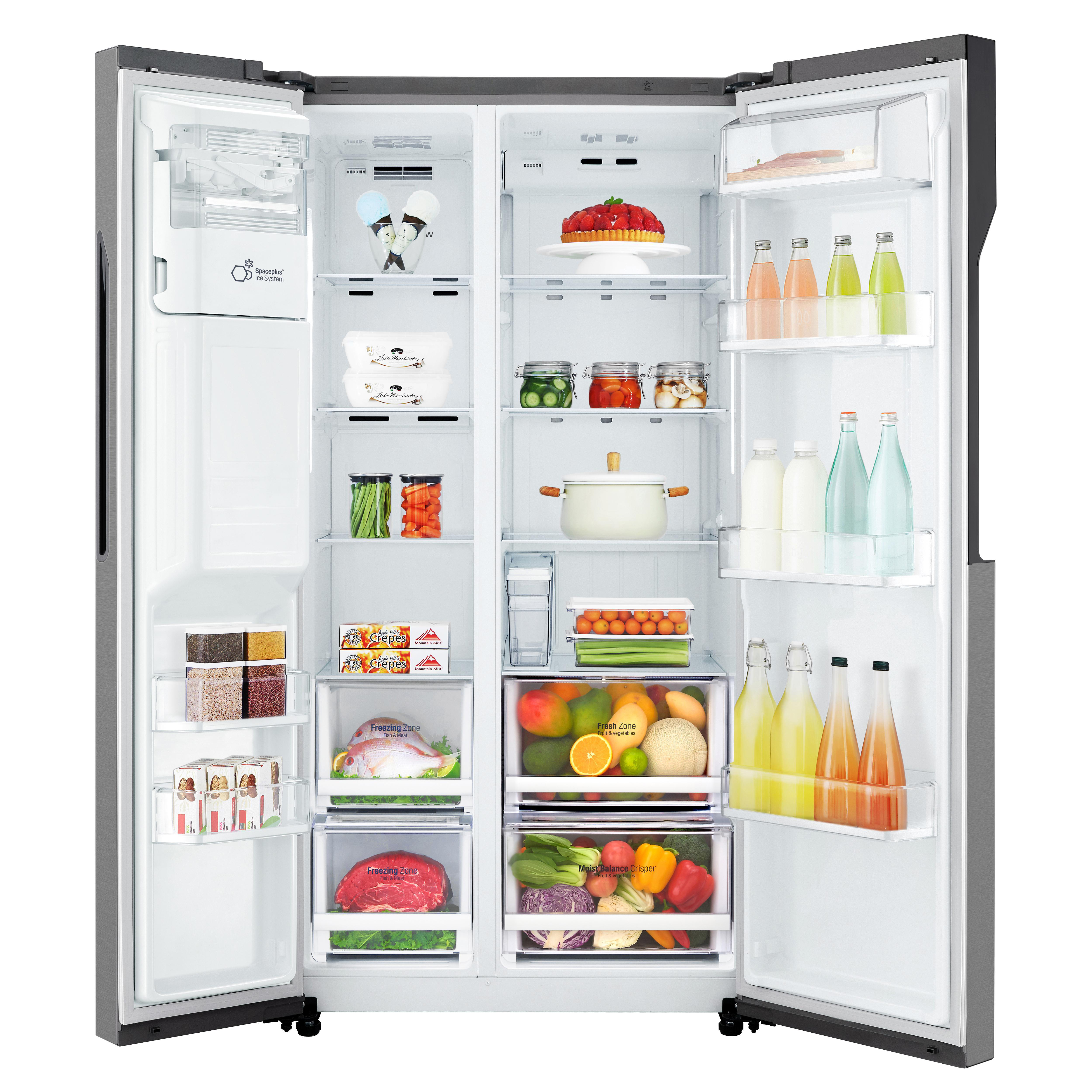 LG GSL 361 ICEZ Side-by-Side (606 l, F, 1790 mm hoch, Graphit)