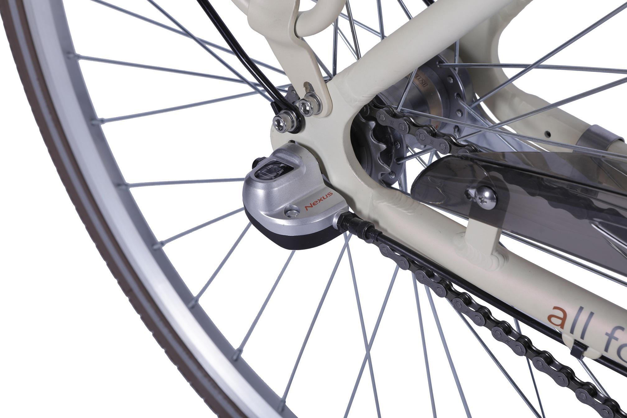 LLOBE City-E-Bike Rosendaal 2 Lady 36 V / 10.4 Ah Citybike (Laufradgröße: 28 Zoll, Rahmenhöhe: 50 cm, Damen-Rad, 374.4 Wh, Beige)