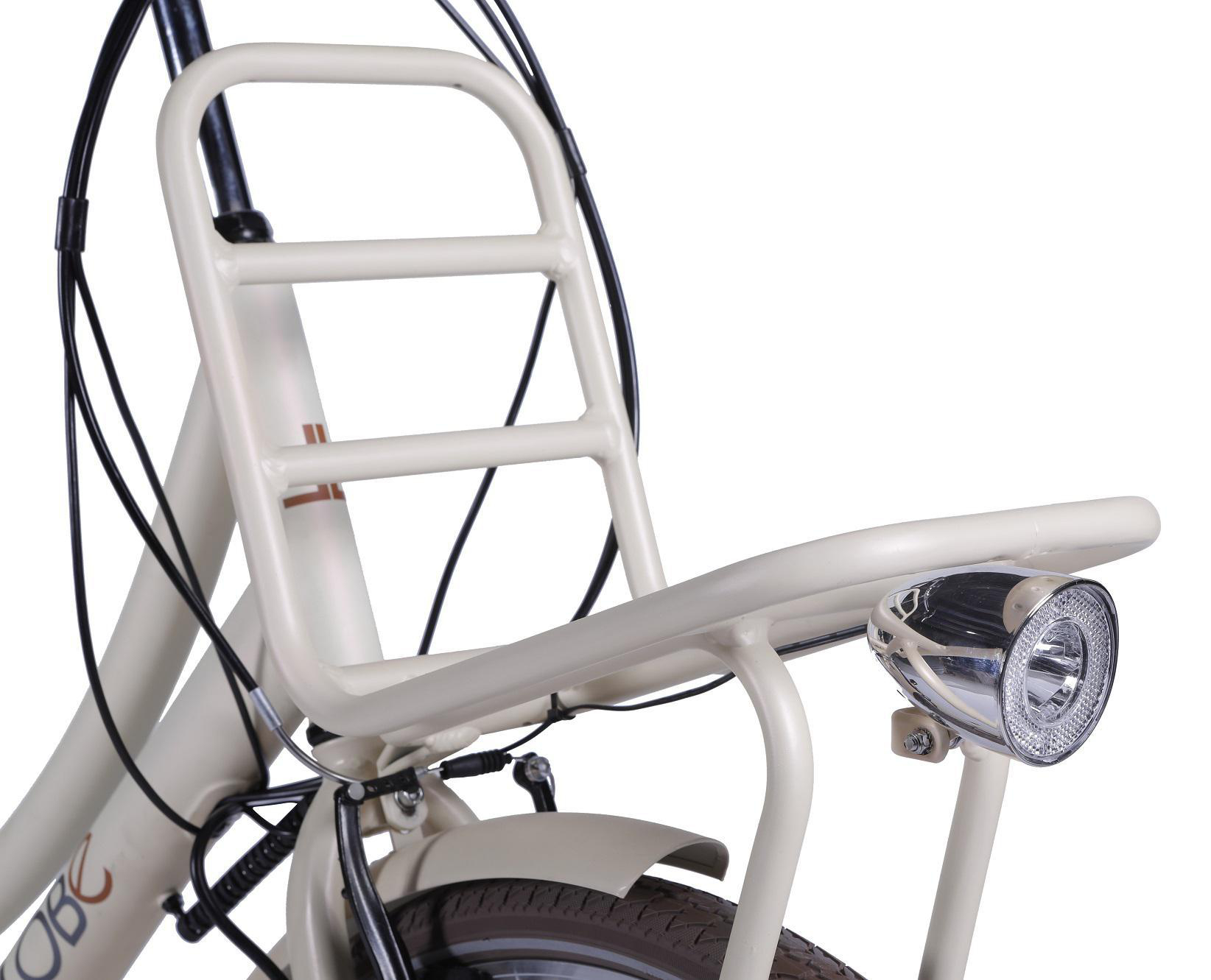 LLOBE City-E-Bike Rosendaal 2 Lady 36 V / 10.4 Ah Citybike (Laufradgröße: 28 Zoll, Rahmenhöhe: 50 cm, Damen-Rad, 374.4 Wh, Beige)