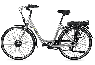 LLOBE 28” City Bike SilverLine 36 V / 10 Ah Citybike (Laufradgröße: 28 Zoll, Rahmenhöhe: 50 cm, Unisex-Rad, 360 Wh, Silber)