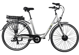 LLOBE 28” City Bike SilverLine 36 V / 10 Ah Citybike (Laufradgröße: 28 Zoll, Rahmenhöhe: 50 cm, Unisex-Rad, 360 Wh, Silber)
