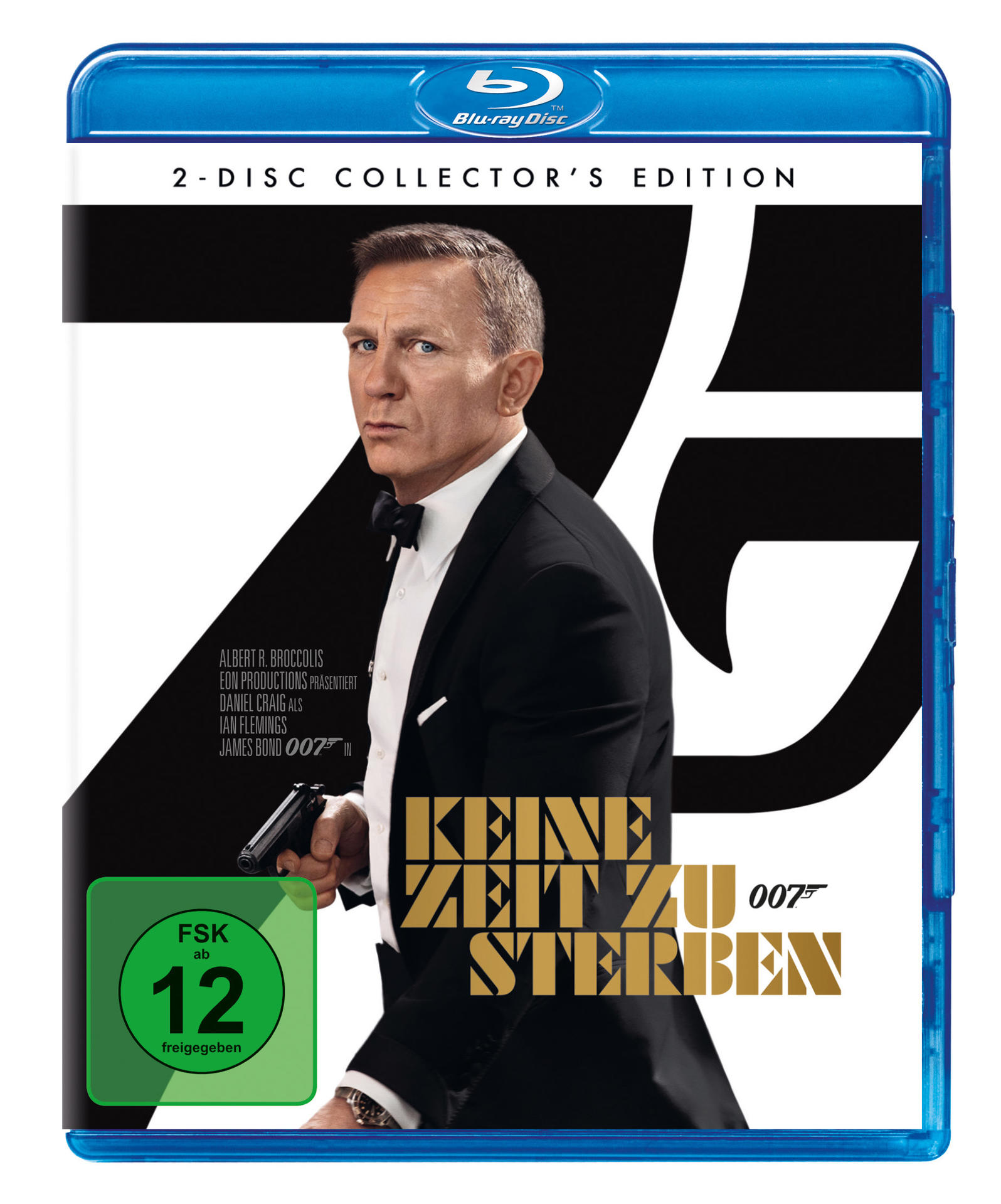 Blu-ray-Cover: Daniel Craig im Smoking, mit Pistole, mit Filmtitel.