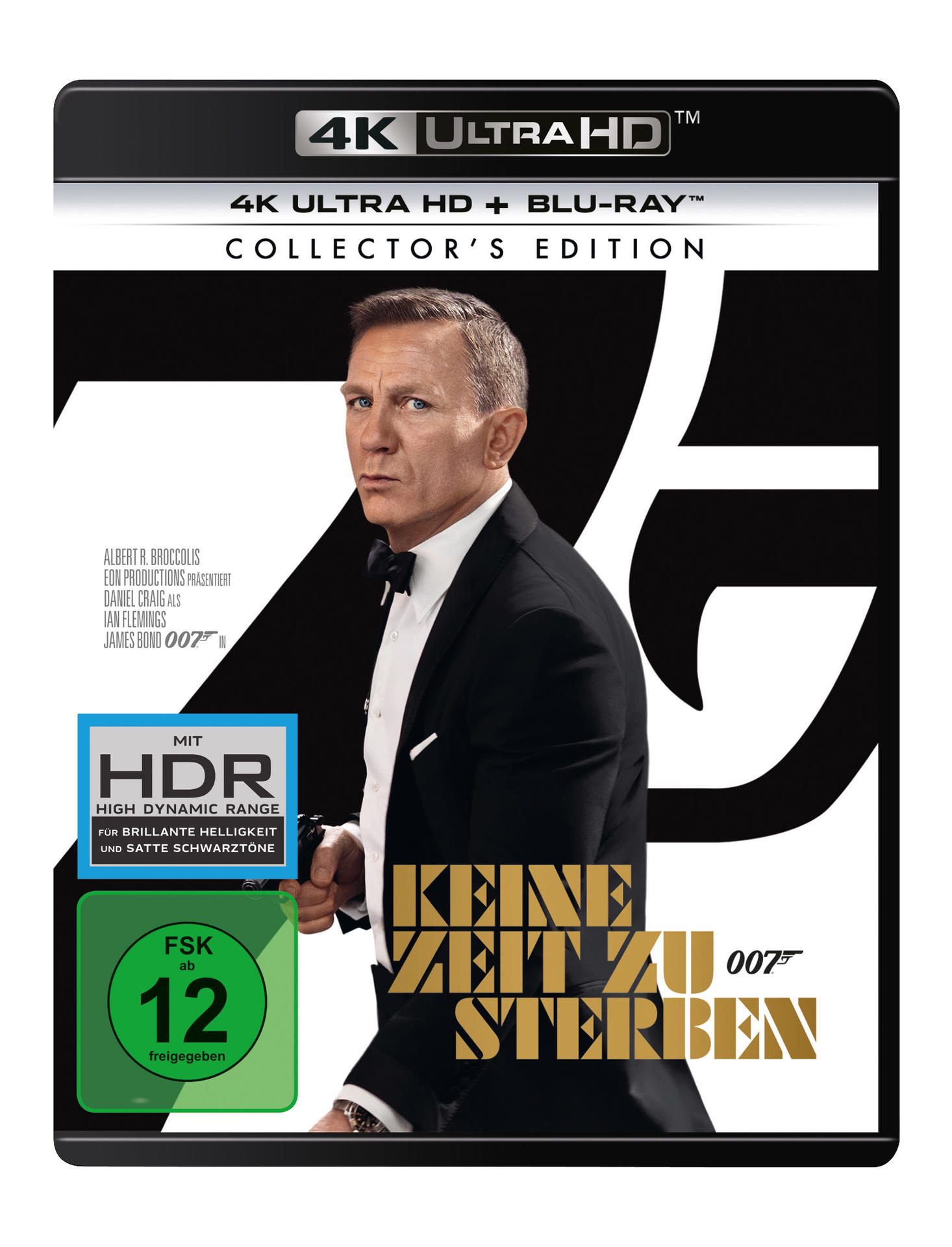 James Bond 007 im Anzug, "Keine Zeit zu sterben" 4K Collector's Edition Blu-ray.