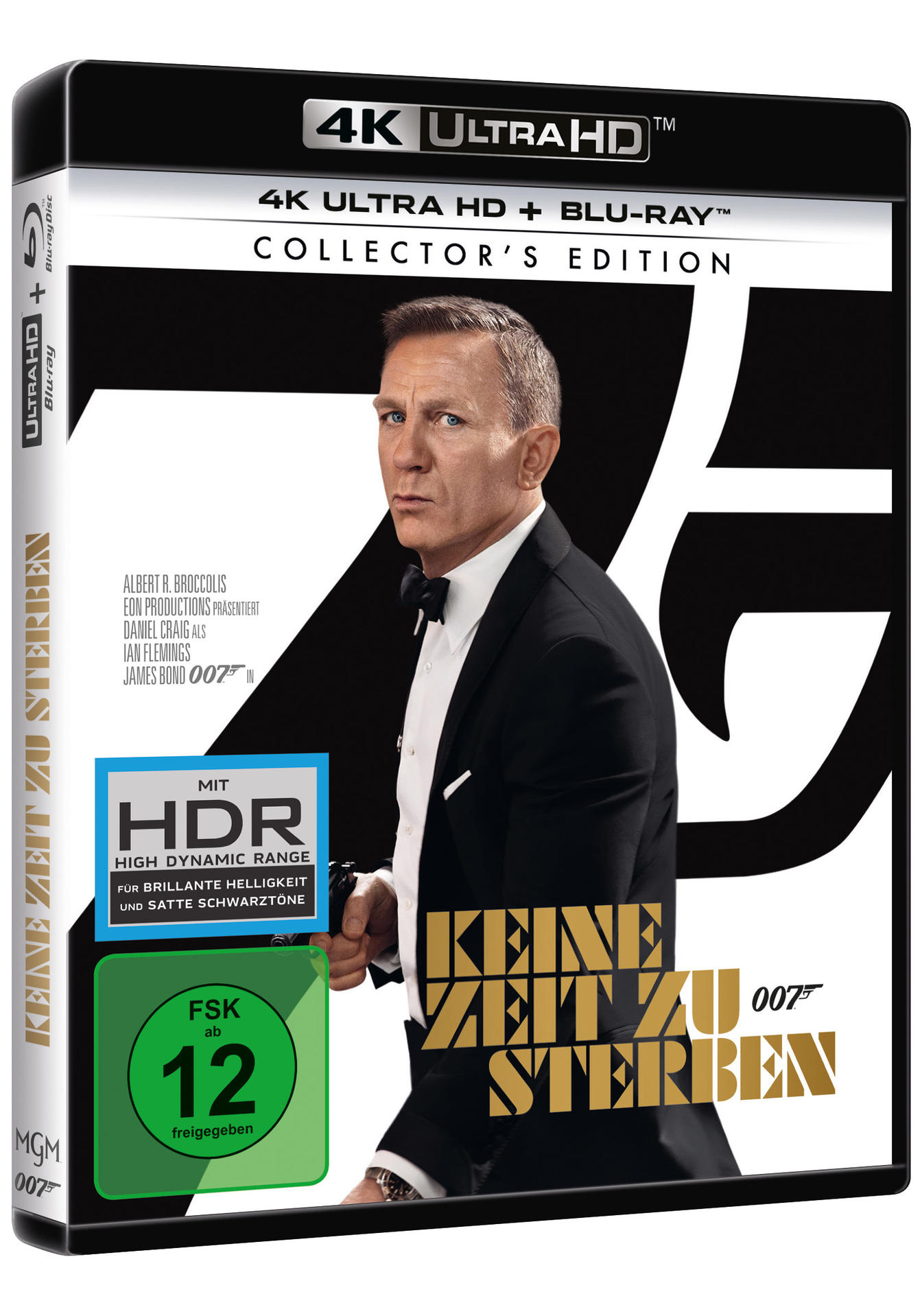 Daniel Craig als James Bond 007 im "Keine Zeit zu sterben" 4K Collector's Edition Blu-ray Cover.