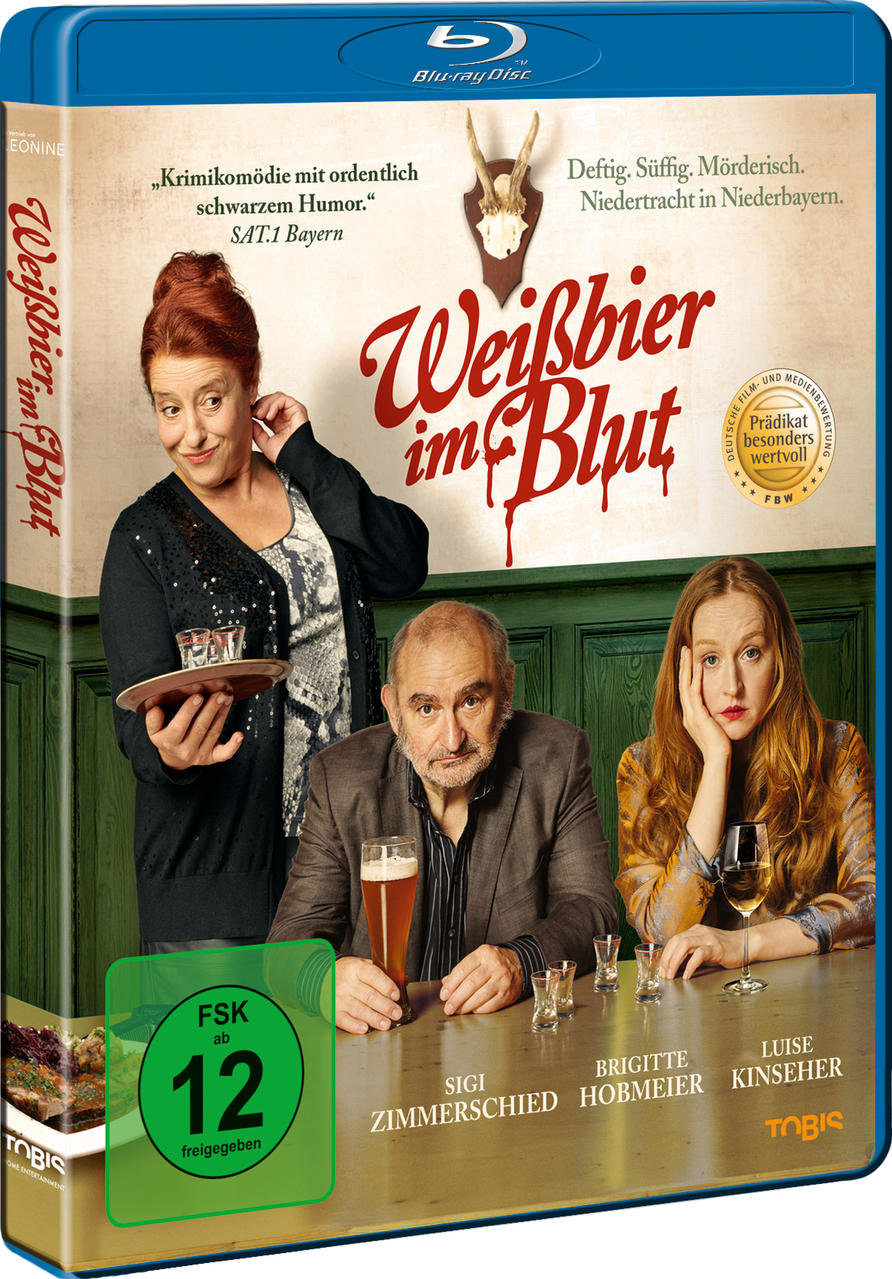DVD-Hülle mit drei Personen auf dem Cover. Text auf Deutsch. Grüner Aufkleber sichtbar.