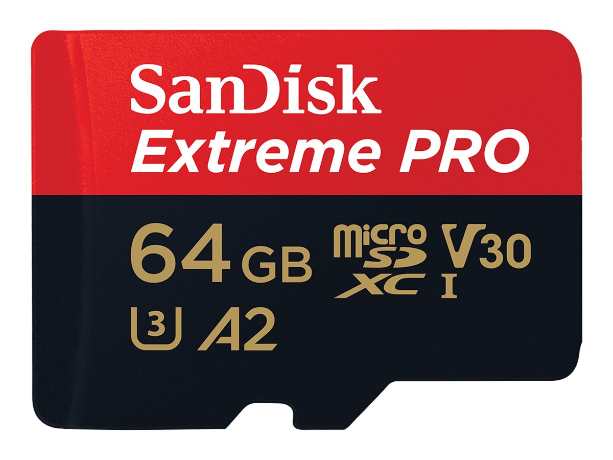 SANDISK Extreme® PRO, Speicherkarte, SD-Adapter, Micro-SDXC microSD Extended Capacity (microSDXC), 64 GB, 170