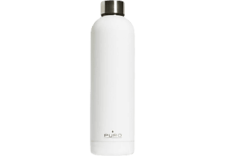 Botella - Puro H&C PUSB050, 0.75 l, Acero inoxidable, Eco-Friendly, Sin BPA, Vacío con aislamiento, Blanco