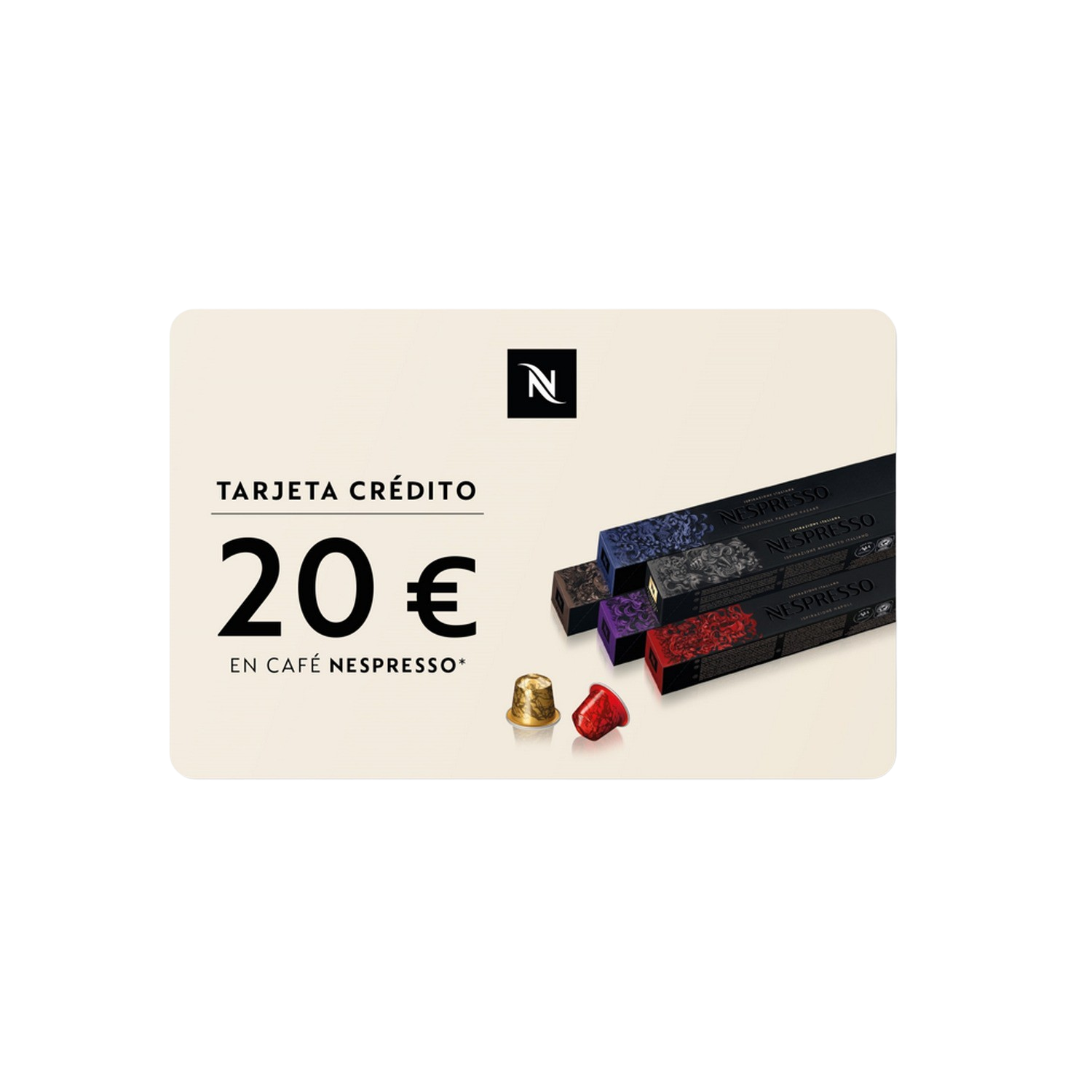 Tarjeta Promoción - Nespresso, 20€ crédito en café