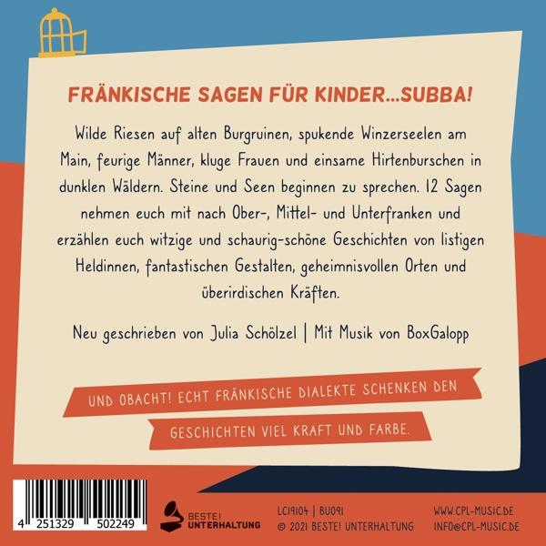 BOXGALOPP/HEIaMANN,VOLKER/WASSERSCHEID,ELI - Fraenkische Sagen Für Kinder &hellip; Subba!  - (CD)