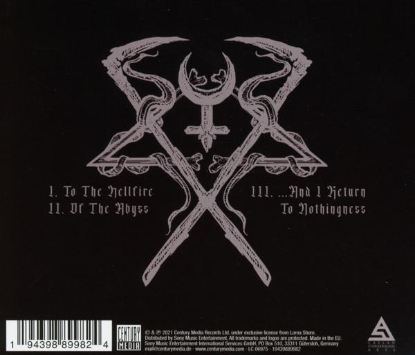 CD-Cover mit Text. Enthält Songtitel, Albumname und Logo auf dunklem Hintergrund.
