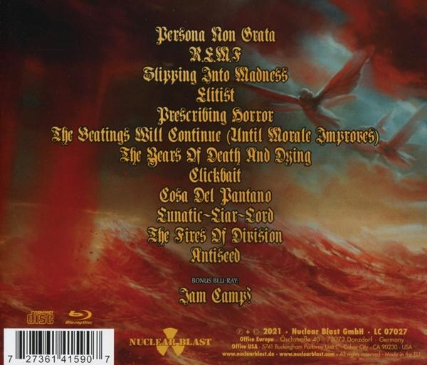 Albumcover mit Songtiteln und Bandnamen.