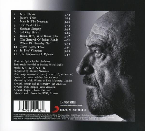 CD-Cover mit Text und einem Mann-Seitenprofil in Schwarzweiß.