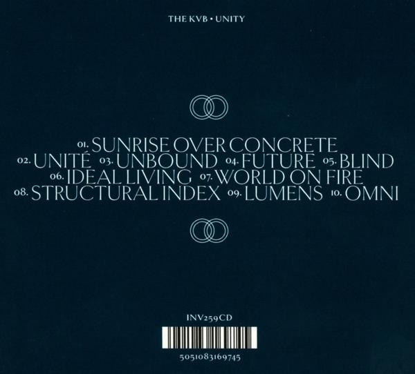 Die Rückseite eines Albums mit Text, der die Songs und einige Designelemente auflistet.