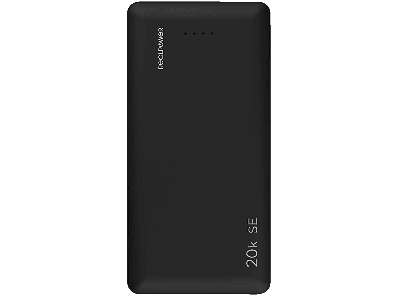 RealPower PB-20k Power bank 20000 mAh Power Delivery Lithium Black Status  display