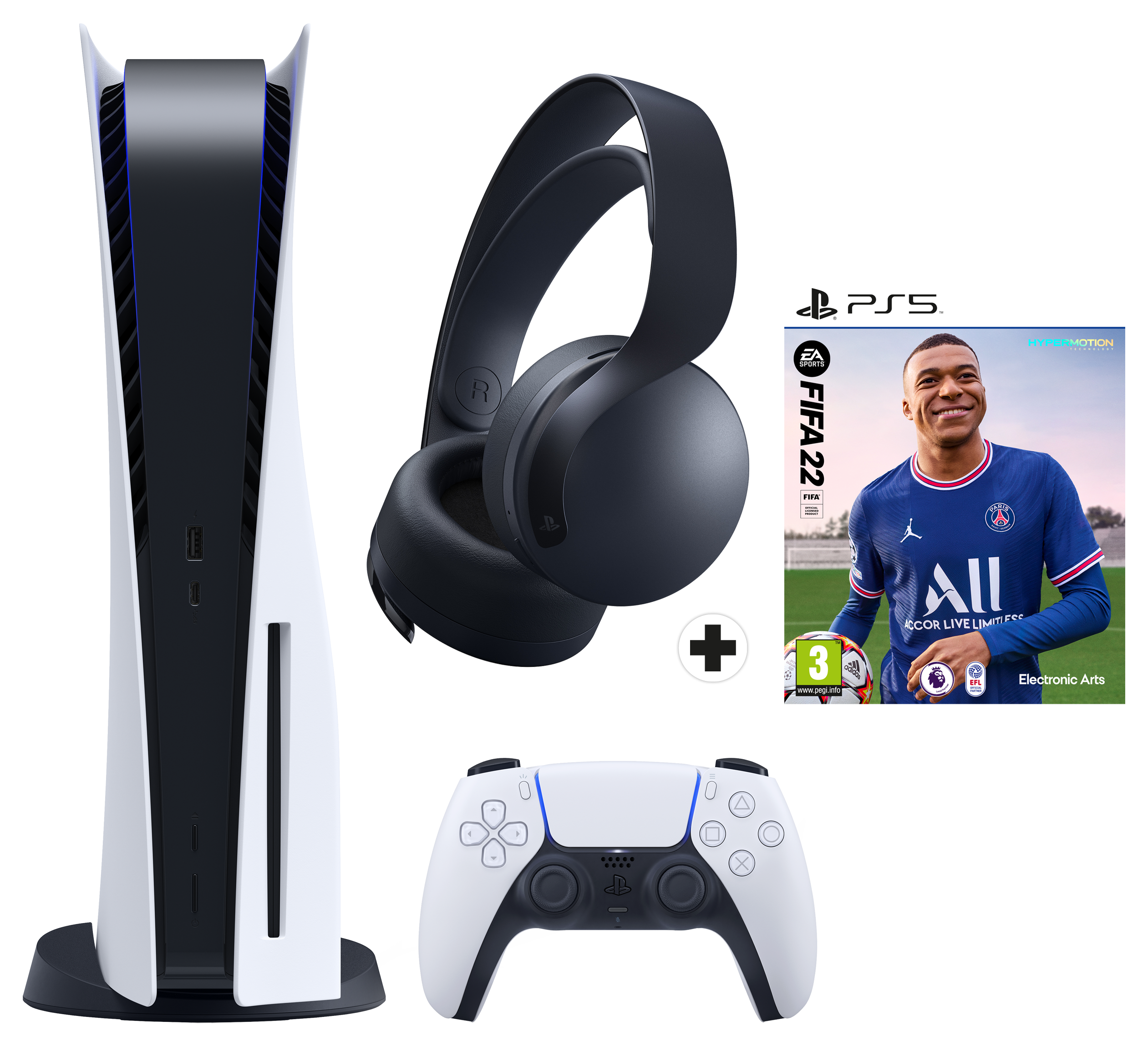 PlayStation 5 + FIFA 22 + PULSE 3D™-Wireless-Headset - Bundle - Spielekonsole - Weiss/Schwarz