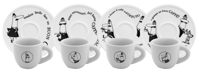 BIALETTI Y0TZ033 Moka Carosello csészeszett 4 db-os