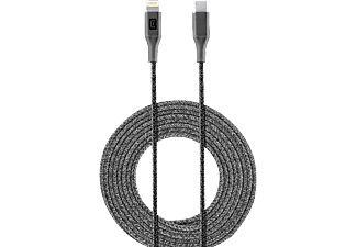 CELLULARLINE Long Cable - Câble USB-C vers Lightning (Noir)