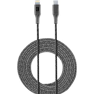 CELLULAR LINE Long Cable - USB-C auf Lightning Kabel (Schwarz)