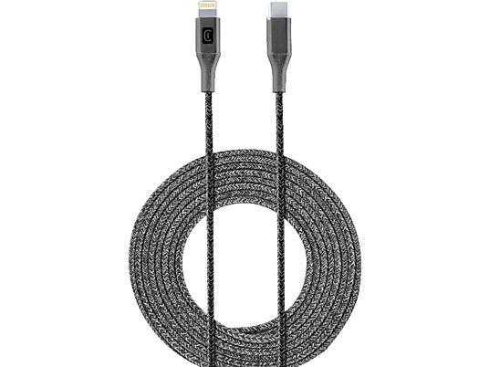 CELLULAR LINE Long Cable - USB-C auf Lightning Kabel (Schwarz)