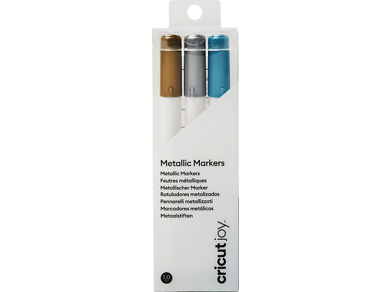 CRICUT Joy™ Metallic-Marker 1.0 mm, Gold/Silber/Blau (3 Stück) Gelstift