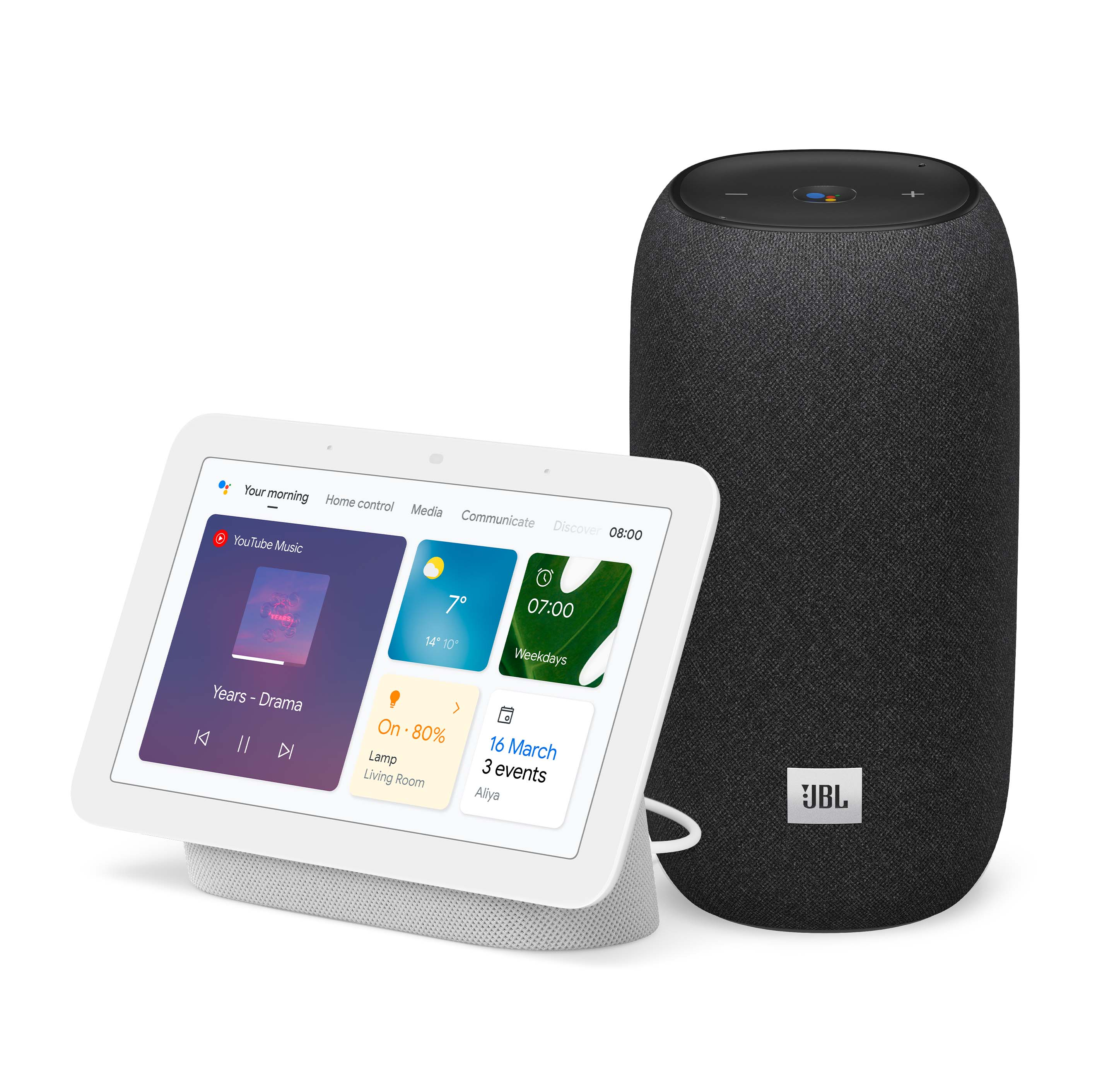 JBL Link en GOOGLE NEST Hub (2e generatie) - bundel
