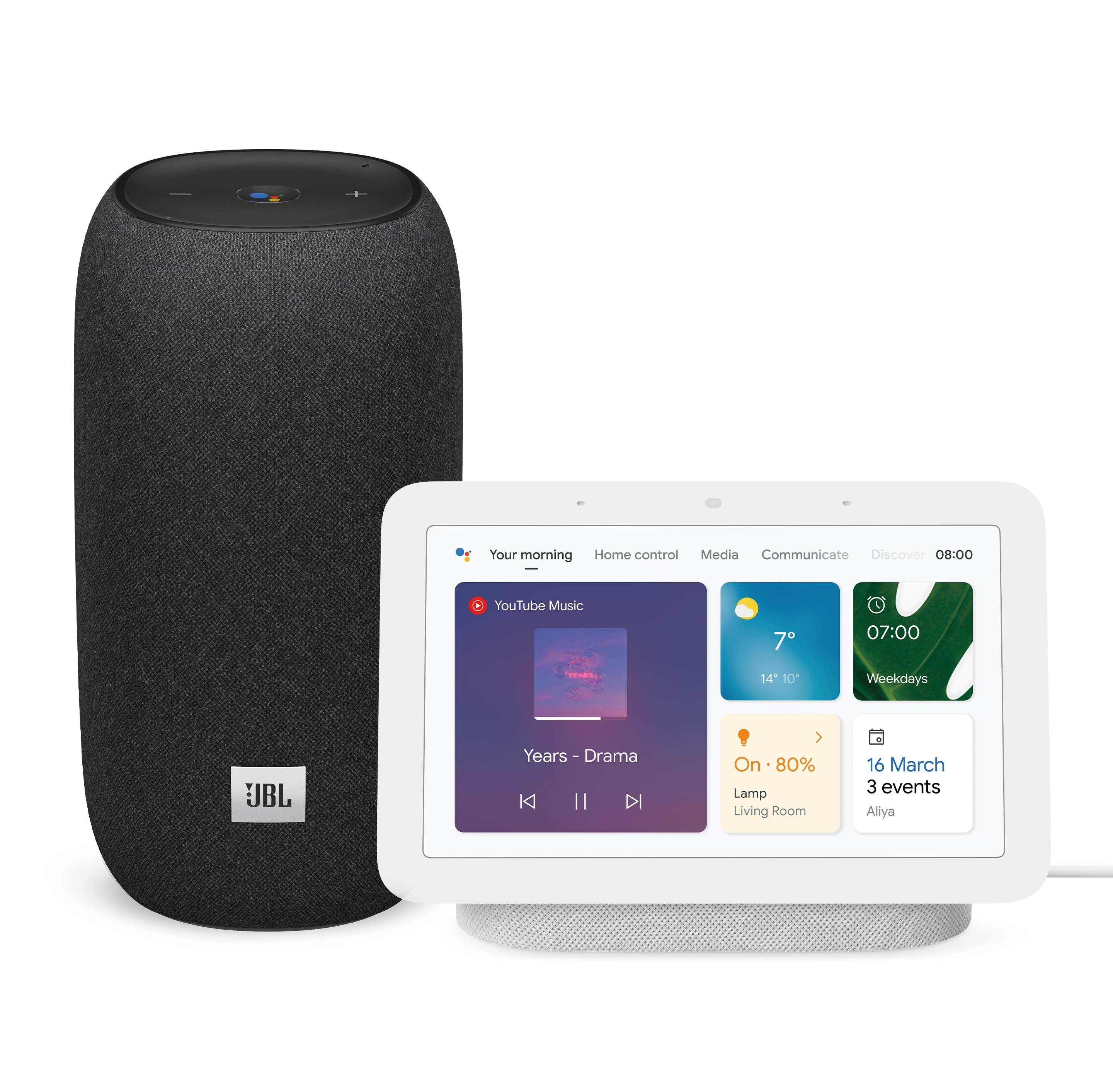 JBL Link en GOOGLE NEST Hub (2e generatie) - bundel