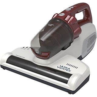 Aspirador de mano - Hoover ULTRAVORTEX, Especial Colchones y Sofás, Pelo Mascotas, Luz Ultravioleta, Antiácaros y Antibacterias, Cable 5m, Rojo