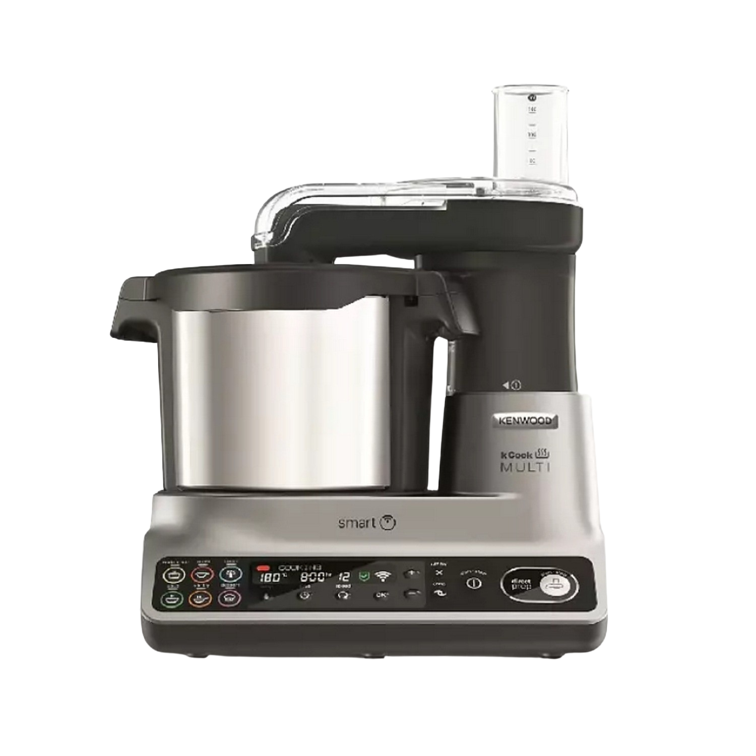 Cocina Multifunción Kenwood kcook smart ccl450si 1500w potencia y 45l capacidad procesador alimentos 4 robots 180 ° gris negro wifi controlable una app desde el +600 recetas 1500 2.6 6 12