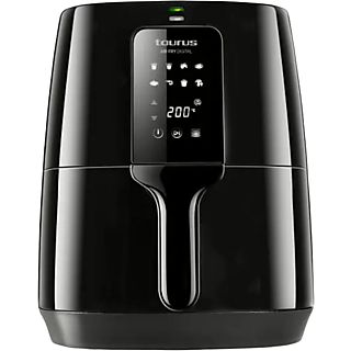 Freidora de aire - Taurus Air Fry Digital, 1300W, -99% de grasa, fríe, asa, hornea y calienta, 3.5 l, 8 programas, Pantalla digital táctil, Negro