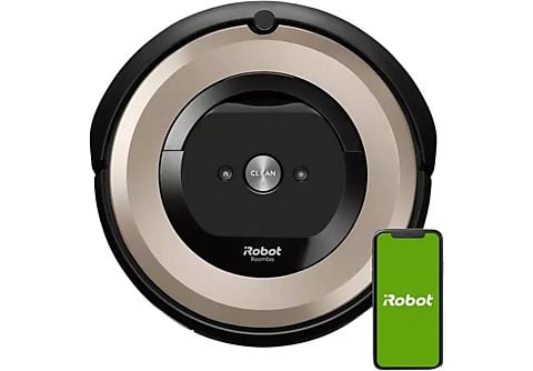 Robot aspirador - iRobot Roomba E6198, 33W, Autonomía 90 min, WiFi, Dirt Detect, Asistente de voz, Ideal mascotas, Depósito lavable, Negro y Marrón