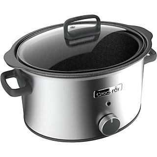 Olla de cocción lenta - Crock-Pot CSC085X Sellar&Guisar, 3.5 l, 2 Niveles de potencia, Control manual, Plata