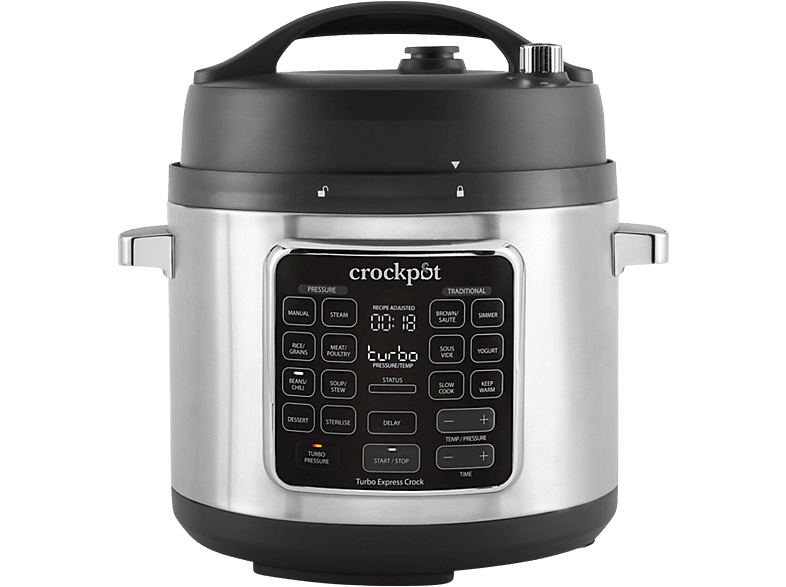 Olla express  Cecotec GM H Fry, 1000 W, 6 L, 27 modos, 11 temperaturas, 5  presiones, Programable 24 horas, Incluye cabezal de aire caliente, Negro