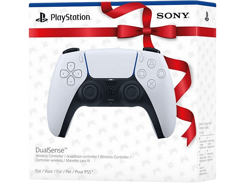 Mando PS5 - Sony DualSense™ White (Caja de Regalo), Inalámbrico, Para PC y PC, Blanco