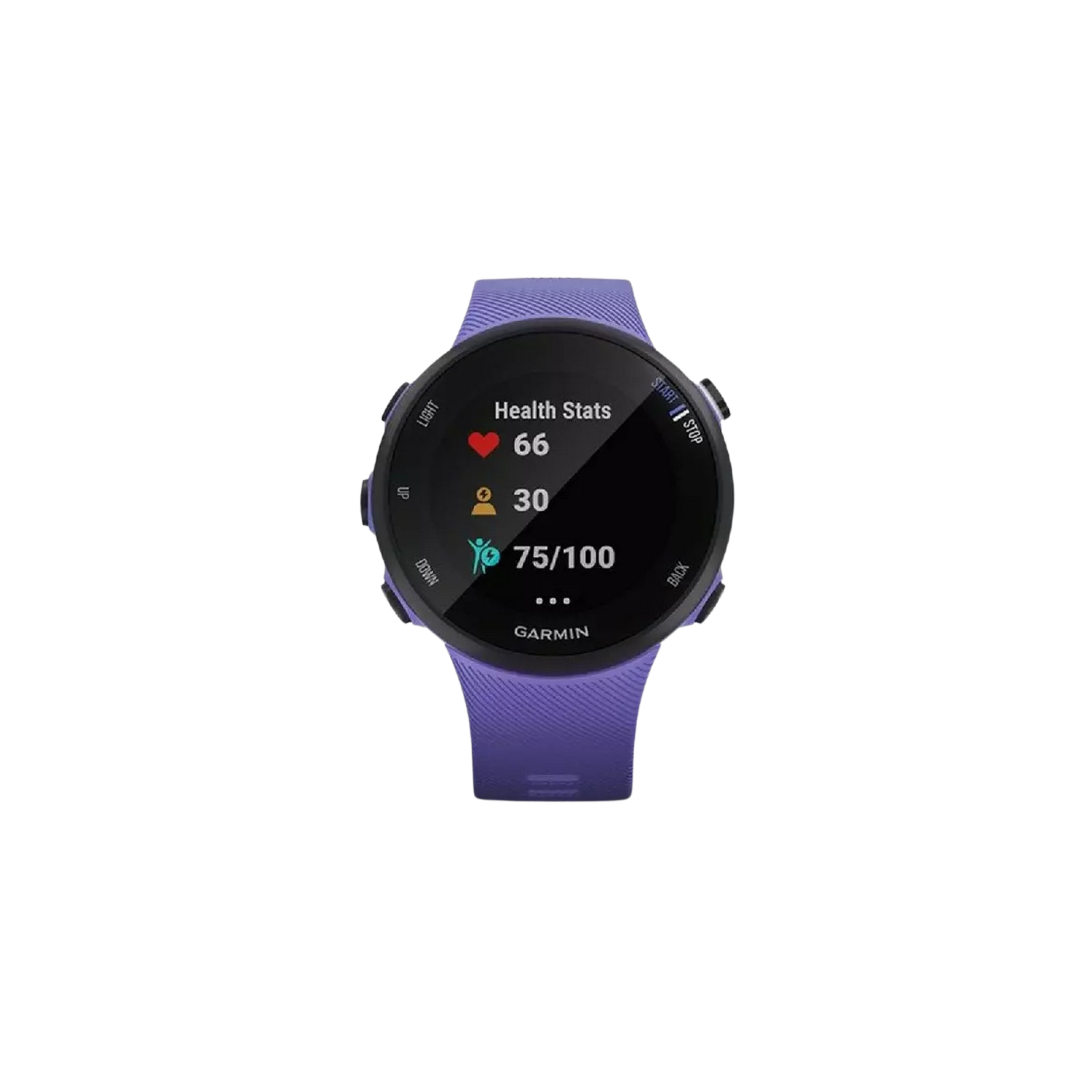 Reloj deportivo - Garmin Forerunner 45, Lila, GPS, Connect IQ, Control de calorías, Talla S