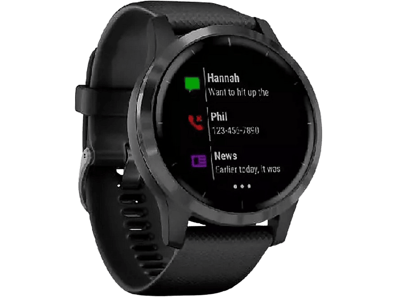 Smartwatch - Garmin Vivoactive 4, Pantalla táctil, Autonomía hasta 8 días, GPS, Bluetooth, Negro
