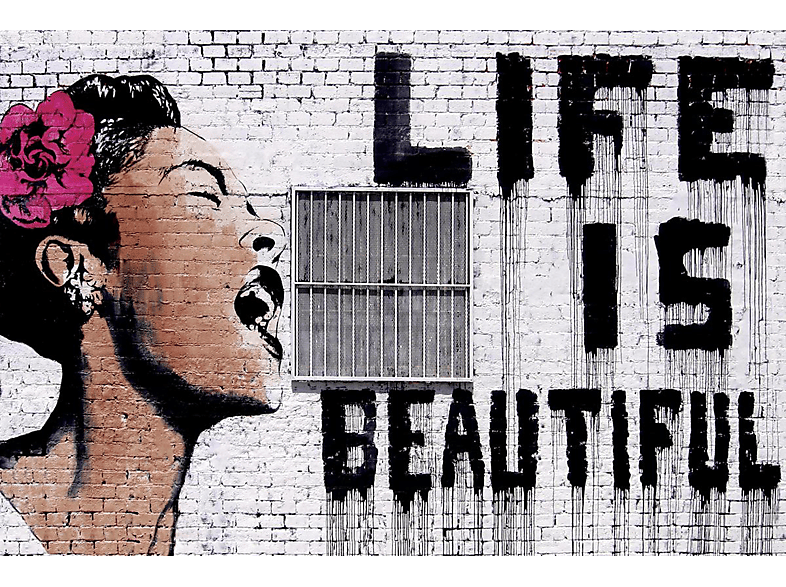 HUNTINGTON GRAPHICS Banksy Poster Billie Holiday Life is Beautiful, Street Art Großformatige Poster