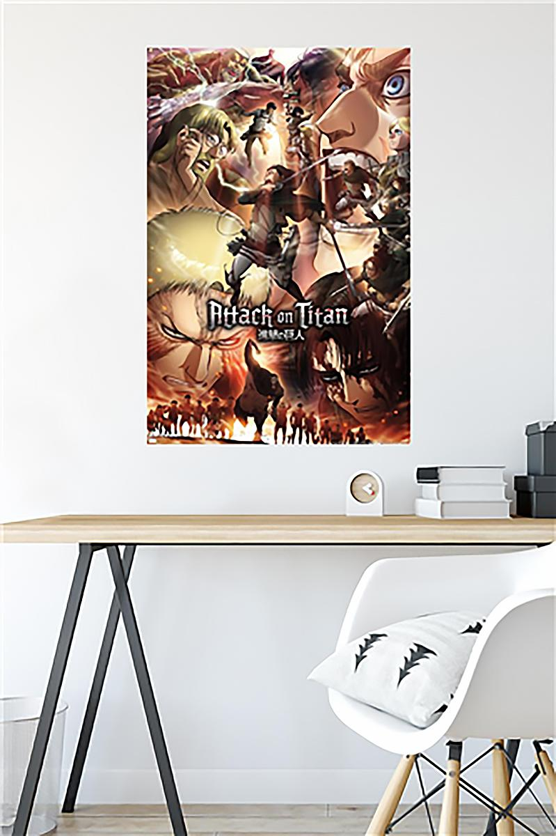 Art INTERNATIONAL Key USA Attack Titan On Poster 3 Poster Season TRENDS