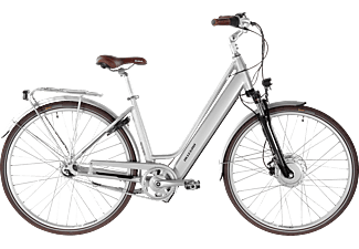 ALLEGRO Invisible City Plus Citybike (Laufradgröße: 28 Zoll, Rahmenhöhe: 46 cm, Unisex-Rad, 374 Wh, Silber)