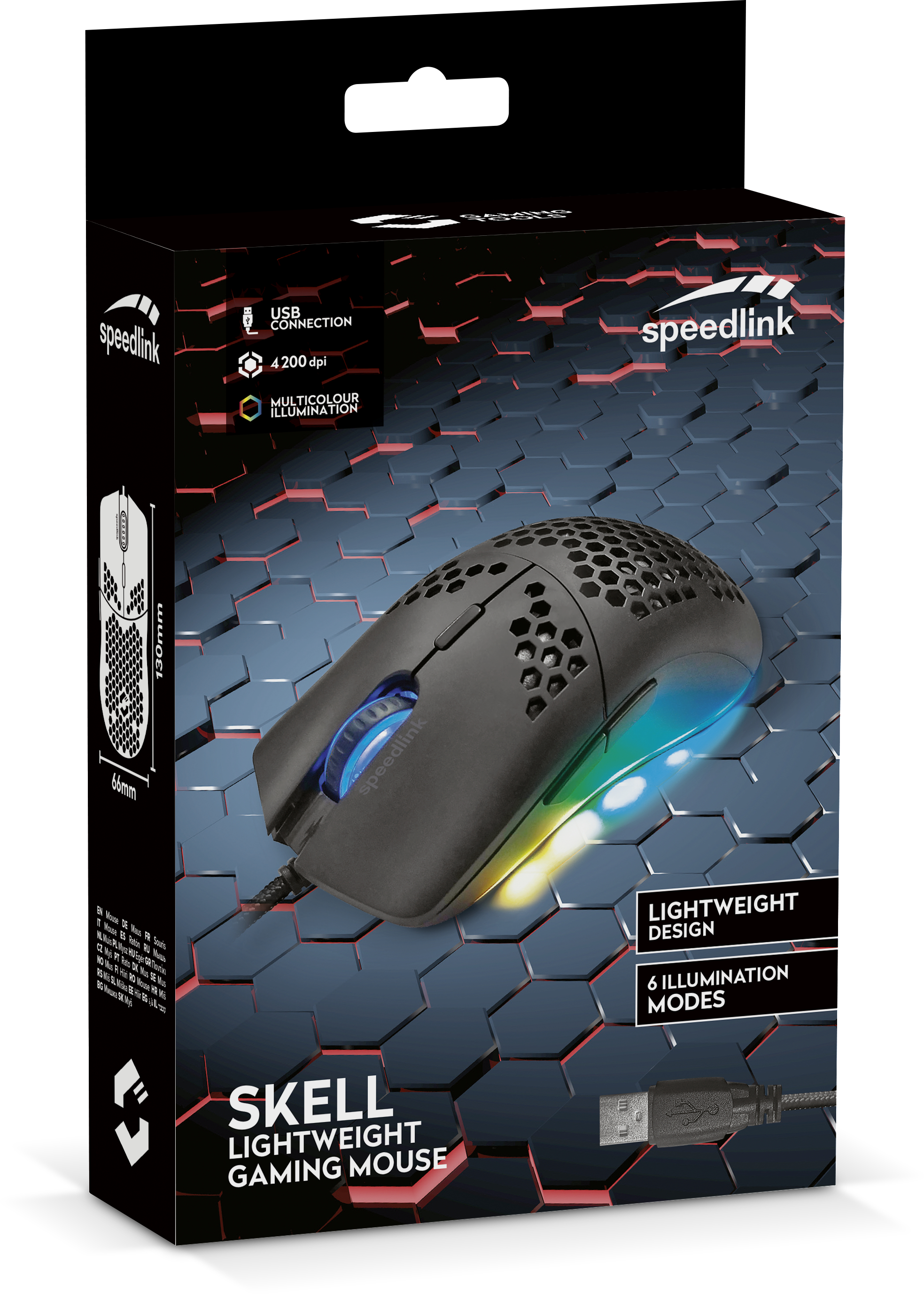 SPEEDLINK SKELL Lightweight Gaming Maus, Schwarz