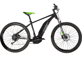 ALLEGRO E-MTB Young 400 27,5" Mountainbike (Laufradgröße: 27,5 Zoll, Rahmenhöhe: 46 cm, Unisex-Rad, 400 Wh, Schwarz/Grau/Neongrün)