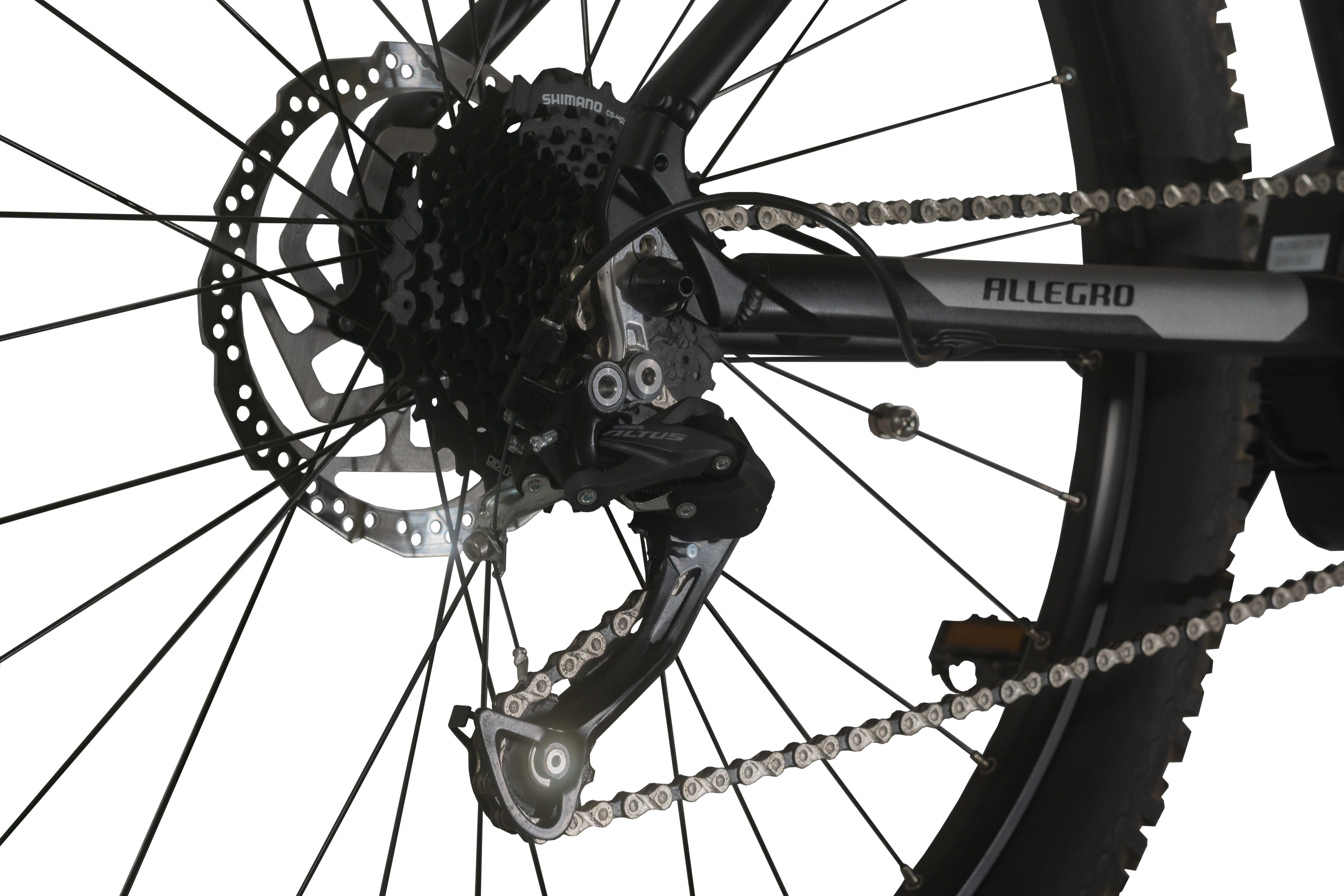 ALLEGRO Young 400 Mountainbike (Laufradgröße: 27,5 Zoll, Rahmenhöhe: 46 cm, Herren-Rad, 400 Wh, Schwarz/Grau/Neongrün)
