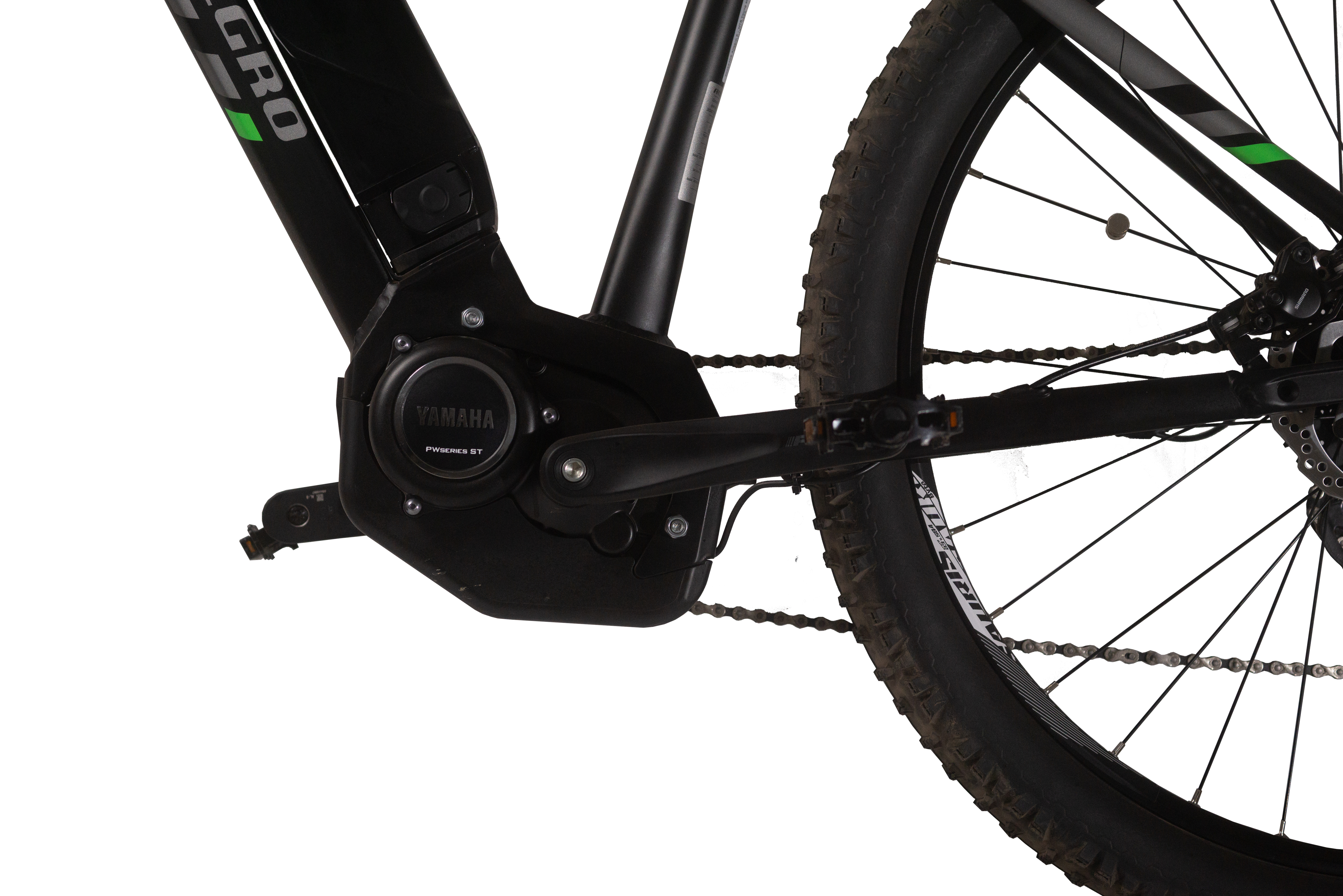 ALLEGRO Young 400 Mountainbike (Laufradgröße: 27,5 Zoll, Rahmenhöhe: 46 cm, Herren-Rad, 400 Wh, Schwarz/Grau/Neongrün)
