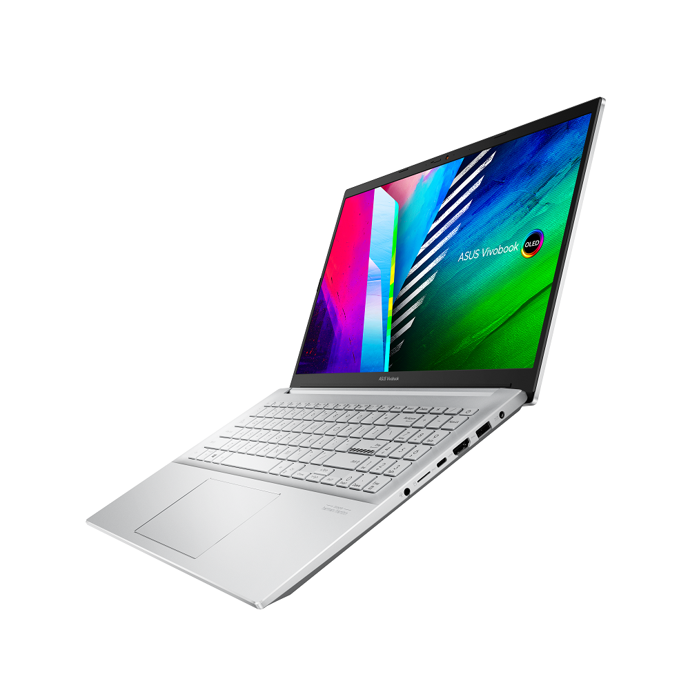 ASUS Notebook VivoBook Pro 15 OLED, R7-5800H, RTX3050, 8GB, 512GB SSD, 15.6 Zoll FHD, Win.11 Home, Silber Gaming Notebook, 15,6 Zoll, Full-HD, AMD Ryzen™ 7 5800H , 8 GB, 512 GB SSD, Windows 11 Home