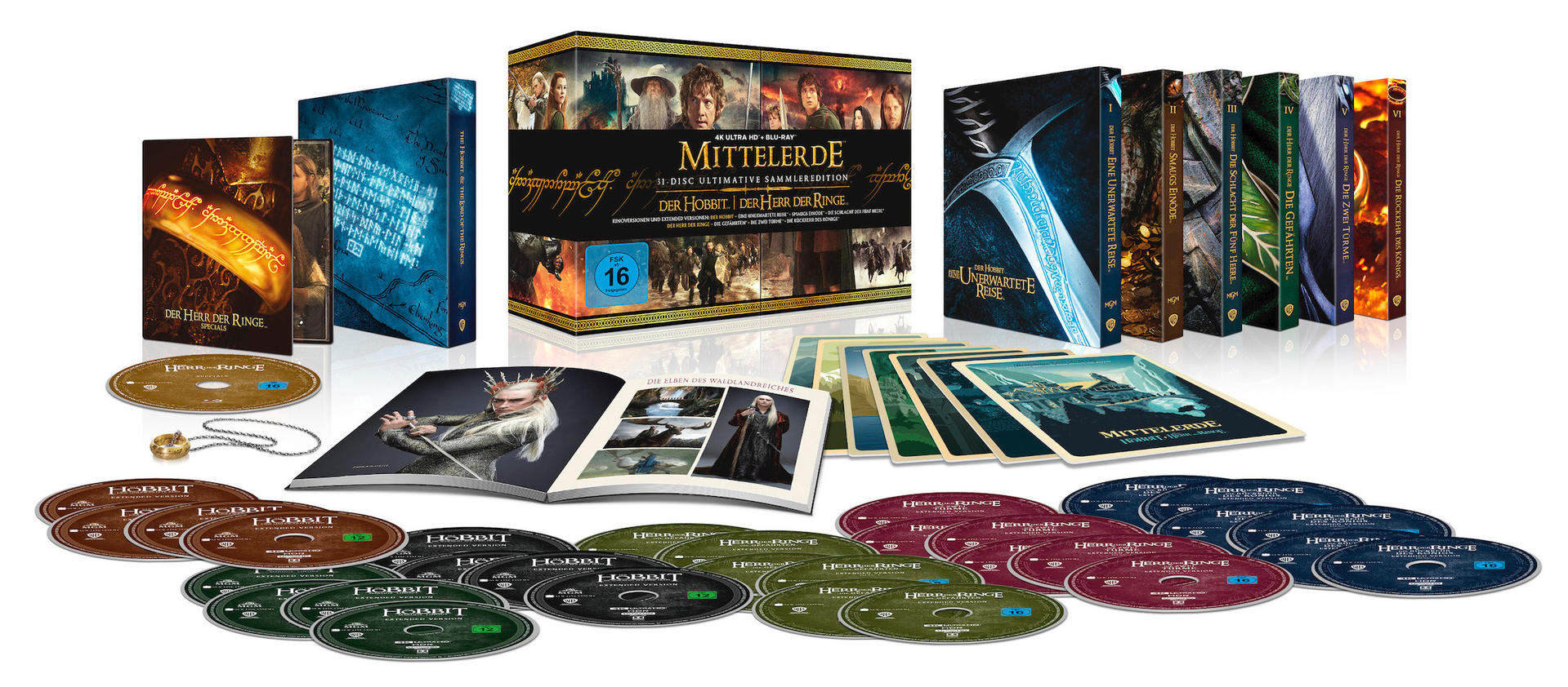 Mittelerde Gesamtbox 4K Ultra HD Blu-ray + Blu-ray