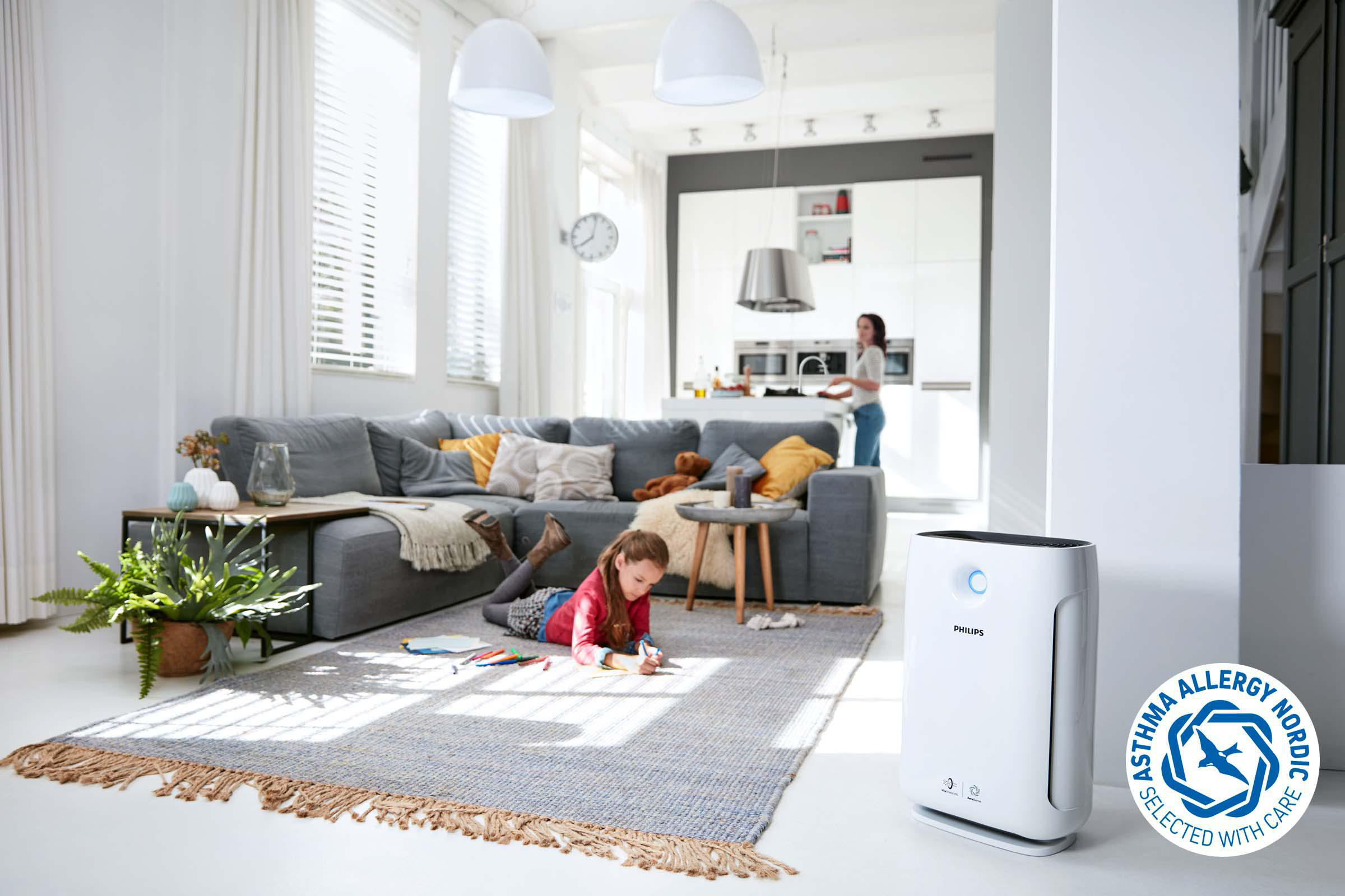 PHILIPS AC2889/10 Serie 2000i, CADR 333 m³/h, sanfter Schlafmodus Luftreiniger Weiß/Schwarz (56 Watt, Raumgröße: 79 m², HEPA- und Aktivkohlefilter, Vorfilter)