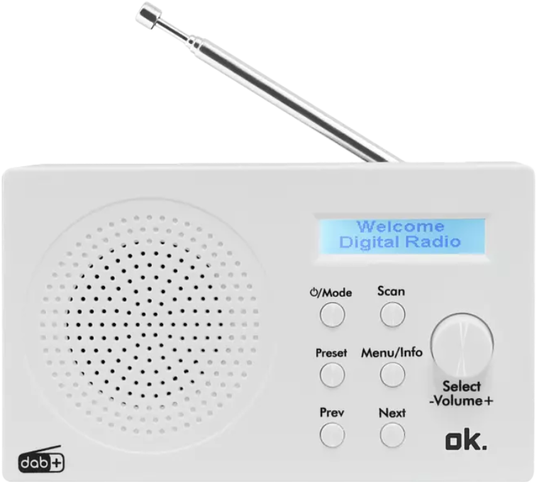 OK. ORD 101 BT-WT bluetooth rádió, fehér
