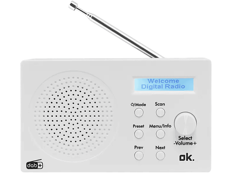 OK. ORD 101 BT-WT bluetooth rádió, fehér