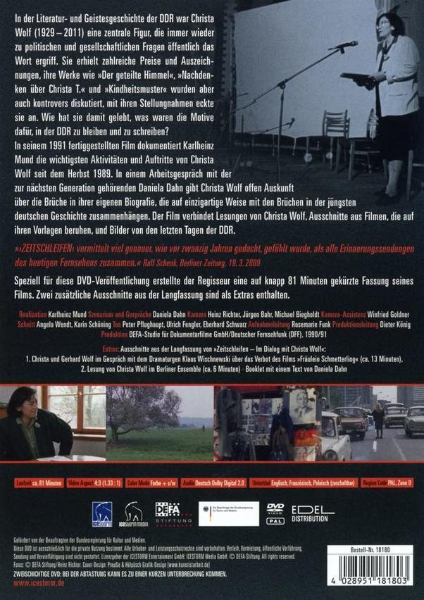Eine DVD-Hülle mit deutschem Text. Sie zeigt eine Frau, die in ein Mikrofon spricht, mit Text auf der Rückseite.