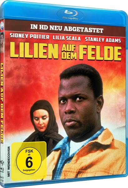 DVD-Cover mit Sidney Poitier und Lilia Scala, deutschem Text und einem Rating-Aufkleber.