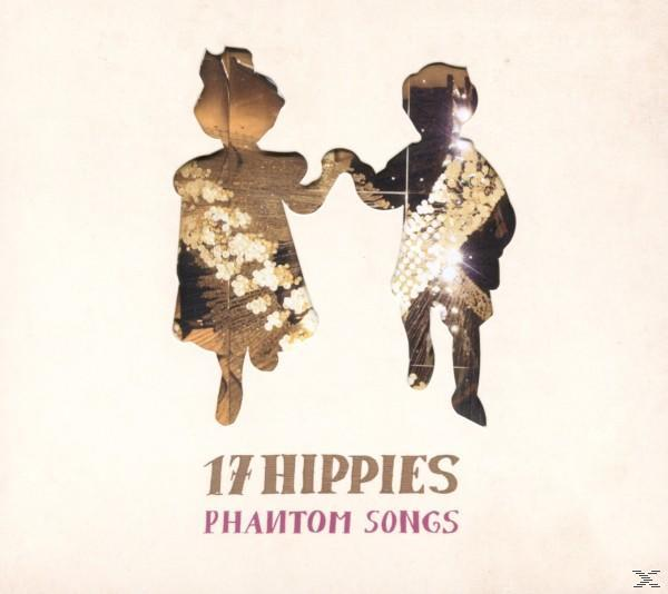 Albumcover mit zwei Figuren im Ausschnittdesign, Hand in Hand. '17 Hippies Phantom Songs'-Text.